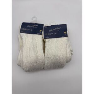 Universal Thread Women's Super Soft Over The Knee Boot Socks in ivory lot of 2